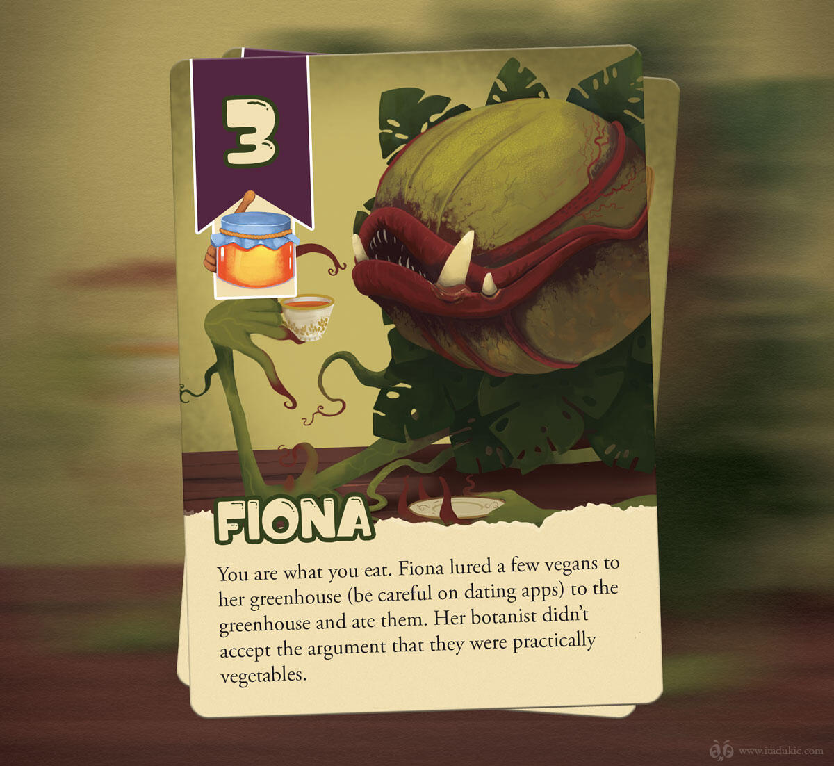 Monster Tea Party Board Game Card Illustration