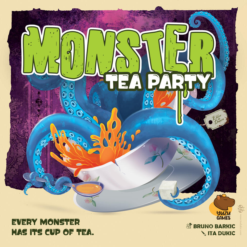 Monster Tea Party Box Cover Monster Tea Party Board Game Box Cover illustration