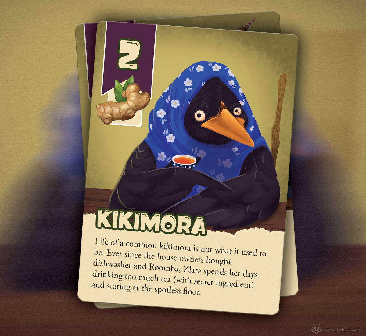 Monster Tea Party Board Game Card Illustration